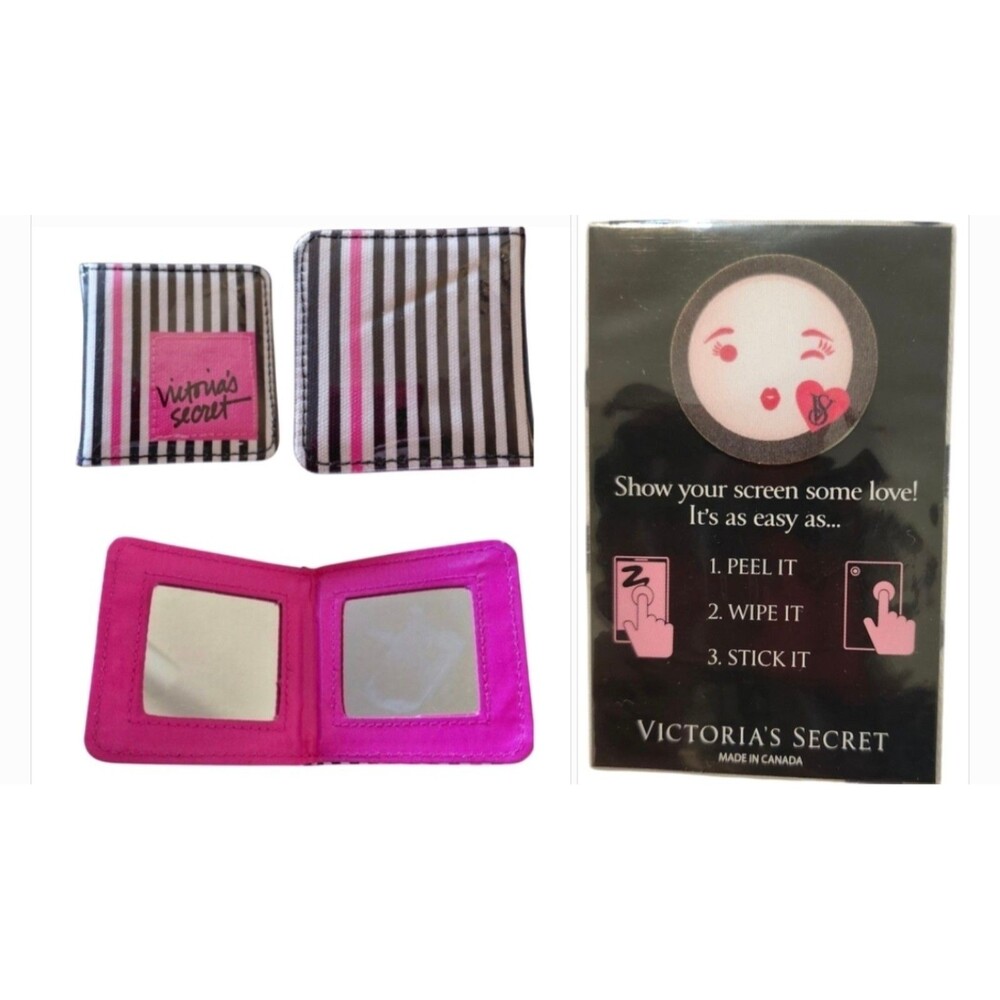 2pc VICTORIA SECRET CELLPHONE CHARM STICKER DECAL MADE IN CANADA NEW IN PACKAGE